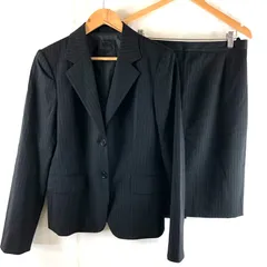 アンタイトル UNTITLED セットアップ ジャケットスカート ストライプ ひざ丈スカート ブラック 4サイズ 2025042500101