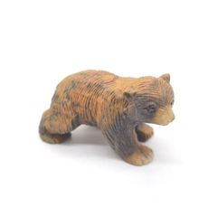 熊の置物 クマ タイガーアイ 天然石製 虎目石 3.5cm