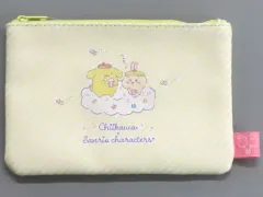 【中古】雑貨 うさぎ×ポムポムプリン ミニフラットポーチ 「ちいかわ なんか小さくてかわいいやつ×サンリオキャラクターズ」