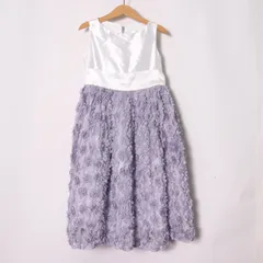 キャサリンコテージ ワンピース ドレス フォーマル 発表会 結婚式 キッズ 女の子用 120サイズ ホワイト×パープル Catherine Cottage 【中古】