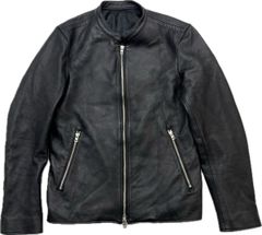 極美品 希少L リドム シングルライダースジャケット ラムレザー 羊革