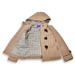 BURBERRY BLUE LABEL バーバリー フーデッド ダッフルコート ショート丈 レディース size 38 ベージュ