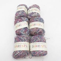 ダイヤモンド毛糸 毛糸 ダイヤレスト 東洋紡 6玉セット 101番色 1玉約20ｇ 糸長約130ｍ 青色 紫色 和紙 春夏 サマーヤーン 未使用品