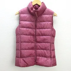 U■ユニクロ/UNIQLO ウルトラライトダウンベスト【L】ピンク系/LADIES/17【中古】■
