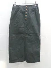 ◇ ems excite エムズエキサイト スリット入り 大人カワイイ ひざ丈 タイト スカート サイズM ブラック レディース E  【1303290016980】