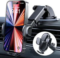  Andobil スマホホルダー 車 スマホスタンド  車載ホルダー 2in1 ゲル吸盤＆送風口兼用 全車種対応 片手操作 すまほほるだー 車 厚い手帳型ケースでも対応 360度回転 伸縮アームiPhone SE 14 13 12 Plus Pro Max M