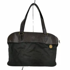 マルベリー Mulberry イングランド製 素材切り替え 裏地チェック ナイロン トートバック レディース 表記無 のサムネイル