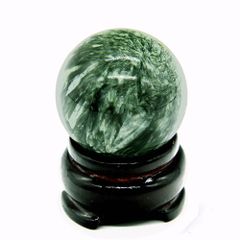セラフィナイト　30ｍｍ丸玉　台座付き_[NO.7]　　☆天然石　スフィア