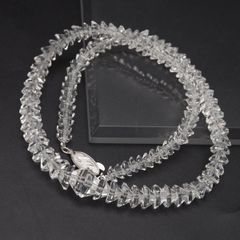 J746 水晶 SILVER刻印 ネックレス デザインカット シルバー