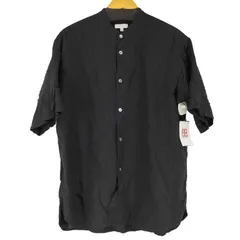 ビューティーアンドユースユナイテッドアローズ BEAUTY ＆ YOUTH UNITED ARROWS ドレープリネン ワイドフォルム バンドカラー ショートスリーブ シャツ メンズ JPN：L 