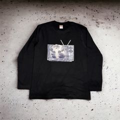 ヘルマンリクガメTVグラフィック長袖Tシャツ　Mサイズ　ブラック　リクガメロンT