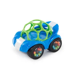 ブライトスターツ Bright Starts Oball ラトル&ロール【6ヶ月~】スポーツカー ベビーカー用おもちゃ 車 歯固め ガラガラ 出産祝い ブルー 81559