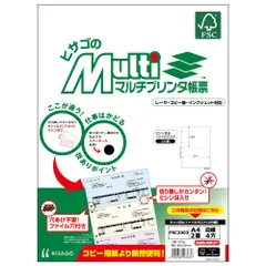 新品 ヒサゴ FSC(R)認証 マルチプリンタ帳票 A4白紙2面4穴 100枚入り FSC2003