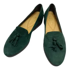 【新品未使用】ヴィタノーヴァ (23.5) スリッポン コンフォートシューズ タッセル スウェード パンプス ウェッジソール 本革 レザー 希少デザイン