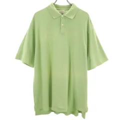 L.L.Bean エルエルビーン 半袖 ポロシャツ L うぐいす色 アウトドア メンズ 古着