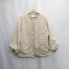 ◇ ⊇ Discoat ディスコート 長袖 ボアパーカー サイズF ベージュ系 レディース E  【1502180038433】