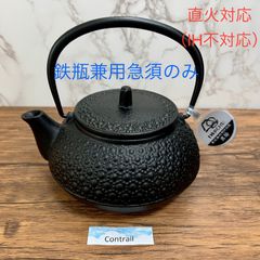 【南部鉄器】岩鋳 鉄瓶兼用急須 5型新亀甲 (直火対応）Iron Kettle Nanbu Tekki