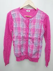 ◇ RodeoCrowns ロデオ クラウンズ 長袖 ニット カーディガン サイズS ピンク系 レディース P  【1405290000614】