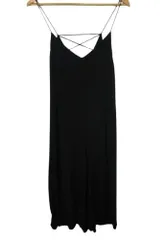 【送料無料】ミラオーウェン Mila Owen キャミ つなぎ オーバーオール ワイドパンツ 編み上げデザイン 黒 Oサイズ ■管理番号L27786SSS24-240224-50(510)（4）6/06