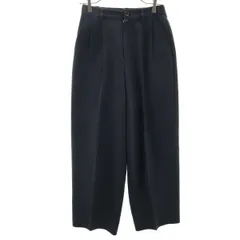 J&M Davidson ジェイアンドエムデヴィッドソン 日本製 タック ワイドパンツ 6 チャコールネイビー レディース 古着