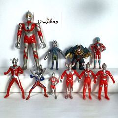 【ウルトラマン】ミニソフビ人形 + エネルギータイマー・ウルトラマン 10体セット！