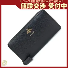 【極美品】グッチ 長財布 ラウンドファスナー アニマリエ 蜂 ビー 箱袋付き GGキャンバス グッチ 財布 ユニセックス GUCCI 長財布/ラウンド