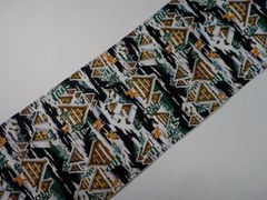 ☆ふんどし☆黒に合掌造りと柴犬柄プリントの六尺褌２０×２８０ｃｍ「褌工房さっぽろ」
