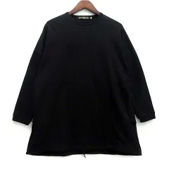 ハバーサック HAVERSACK 2022SS オーバーサイズ 長袖 Tシャツ HARD TWIST OVERSIZED LONG T-SHIRT ブラック 黒 1 812223のサムネイル