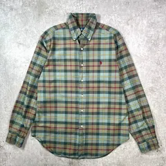 90年代 Ralph Lauren ラルフローレン CLASSIC FIT チェックシャツ メンズL相当 