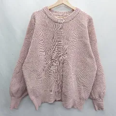 ■ AUNT MARIES 長袖 ニットカーディガン サイズF ピンク レディース E  【1407020023627】