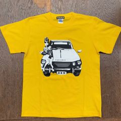Drive my carTシャツ　yellow　　　モッズ　トライアンフ　昭和　レトロ