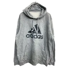 adidas プリント スウェット パーカー L～XLサイズくらい アディダス グレー 古着卸 アメリカ仕入 t2410-3285