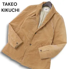 TAKEO KIKUCHI タケオキクチ 秋冬 ベロア調★ イタリアンカラー アンコン テーラード ジャケット Sz.3 メンズ