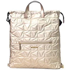 マイケルコース バッグ MICHAEL KORS メタリックナイロン ウィニー キルティング ラージ コンバーチブル ドローストリング 巾着 ショルダーバッグ 2WAY ハンドバッグ ナップサック リュックサック ペールゴールド 35T0GW4B9C