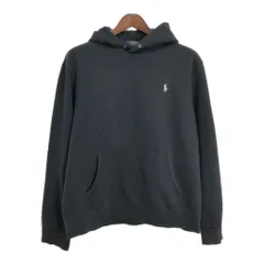 Polo by Ralph Lauren ポロ ラルフローレン スウェット パーカー ワンポイントロゴ ブラック (メンズ XL) 中古 古着 T1546