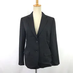 日本製★COMME CA DU MODE【コムサデモード】 テーラードジャケット レディース【size:13/LL/黒/black】シングル/総裏地/Jacket◆BJ011-e
