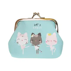 \最終値下げ・在庫処分/ ミニがま口財布 猫モチーフ 小銭入れ 小物収納 ポーチ