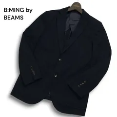 【美品】B:MING by BEAMS ビームス 春夏★ アンコン テーラード ジャケット Sz.42 メンズ 紺 ネイビーのサムネイル