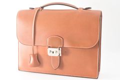 【期間限定＋特別価格3/31まで】HERMES エルメス サックアデペッシュ 27 クシュベル ビジネスバッグ ハンドバッグ オレンジ ブラウン シルバー金具 ユニセックス  クロシェット付き（253）