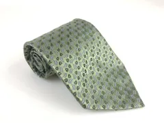 美品　charvet シルク ネクタイ グリーン & シャンパン ゴールド 美品 charvet シルク ネクタイ グリーン & シャンパン ゴールド