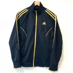 (^w^)b adidas アディダス ゴールドライン トラック ジャケット CLIMALITE ジャージ トップス スポーツ トレーニング ストリート 運動 シック かっこいい ブラック×ゴールド メンズ 男性 M