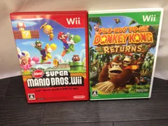 [NewスーパーマリオブラザーズWii][ドンキーコングリターンズ] Wii ソフト mEE393 ● ★