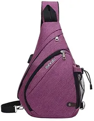 Lapensée ボディ ショルダー メッセンジャー 斜め掛け ななめ掛け 斜めがけ バッグ バック メンズ レディース 大容量 防水 肩掛け(パープル)