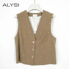 新品 アリジ ALYSI ジャケット 42 EJK343 Lサイズ イタリア製 ALYSI（アリジ） ウール混ダブルボタンジャケット（テーラード