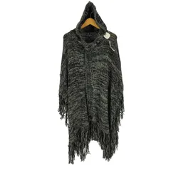 ノーアイディー NO ID. 13AW KN-3G-AW ニット フリンジ ポンチョ メンズ ONE SIZE のサムネイル