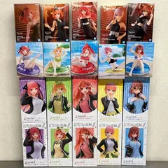 五等分の花嫁 Aqua Float Girls Coreful 制服 Ver. Renewal kyunties プライズ 20体 フィギュア まとめ セット / ゴトヨメ 中野 一花 二乃 四葉 五月 三玖