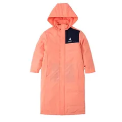 【新品】【ジュニアサイズ】le coq sportif（ルコック）ガールズ・キッズ・ジュニア 撥水 中綿コート 中綿ロングコート ベンチコート 女の子 子供服 小学生 小学校 中学生 通学 ジュニアコート　DFLピンク　QMJSJK01-DFL