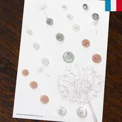 フランス製ペールカラーボタンmix18pcsセット【 c_set033】
