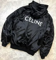 23AW 定価41万 CELINE （セリーヌ）  ボンバージャケット / サテン仕上げナイロン ブルゾン フード付き ブラック 中綿ブルゾン  2W749048S　エディ期のサムネイル
