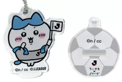 【中古】アクリルスタンド・アクリルパネル ハチワレ(応援) 「ちいかわ なんか小さくてかわいいやつ×Jリーグ トレーディングキーホルダーにもなるアクリルスタンド」